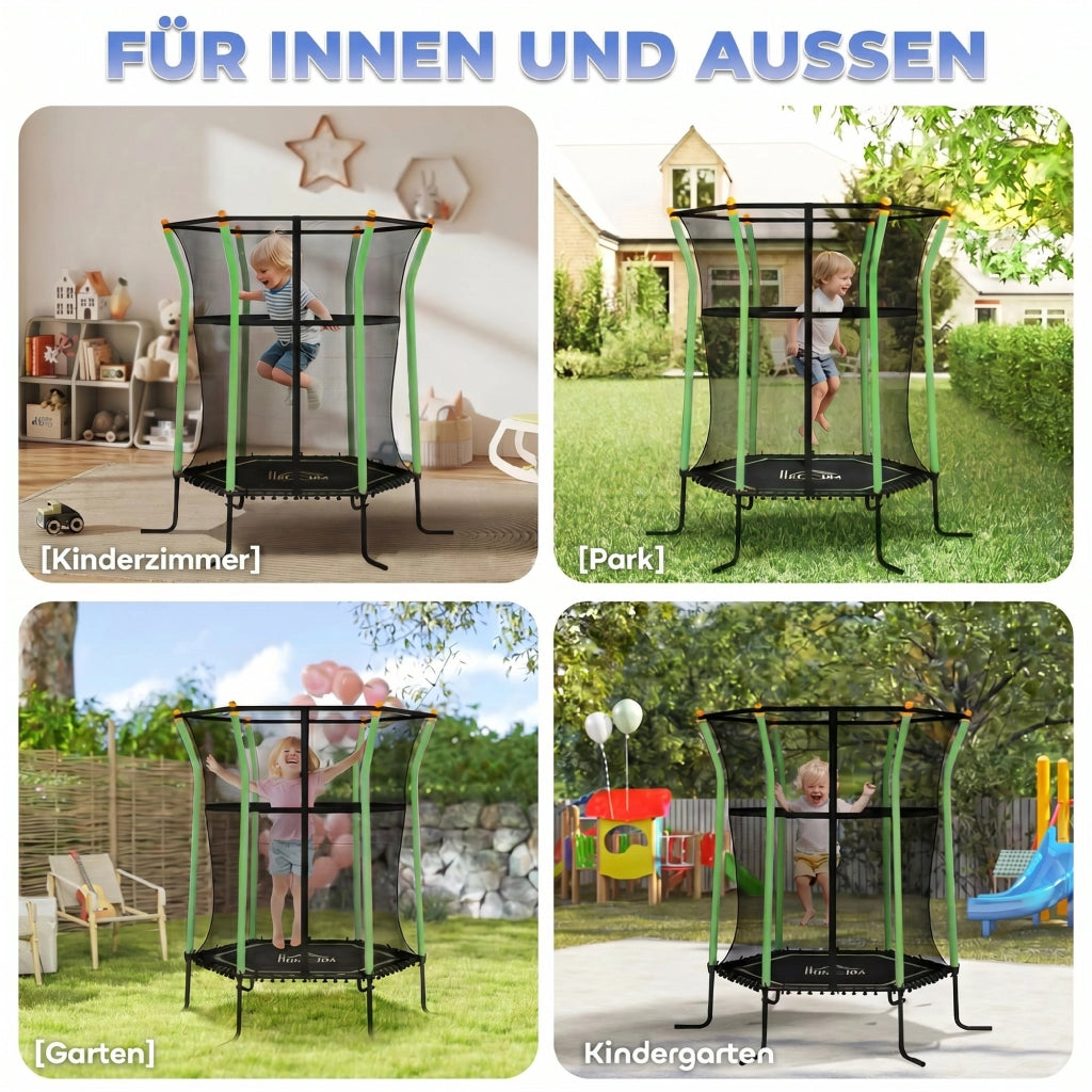 Trampolino per bambini ¨C zephmum ¨C 163.5 cm con rete di sicurezza