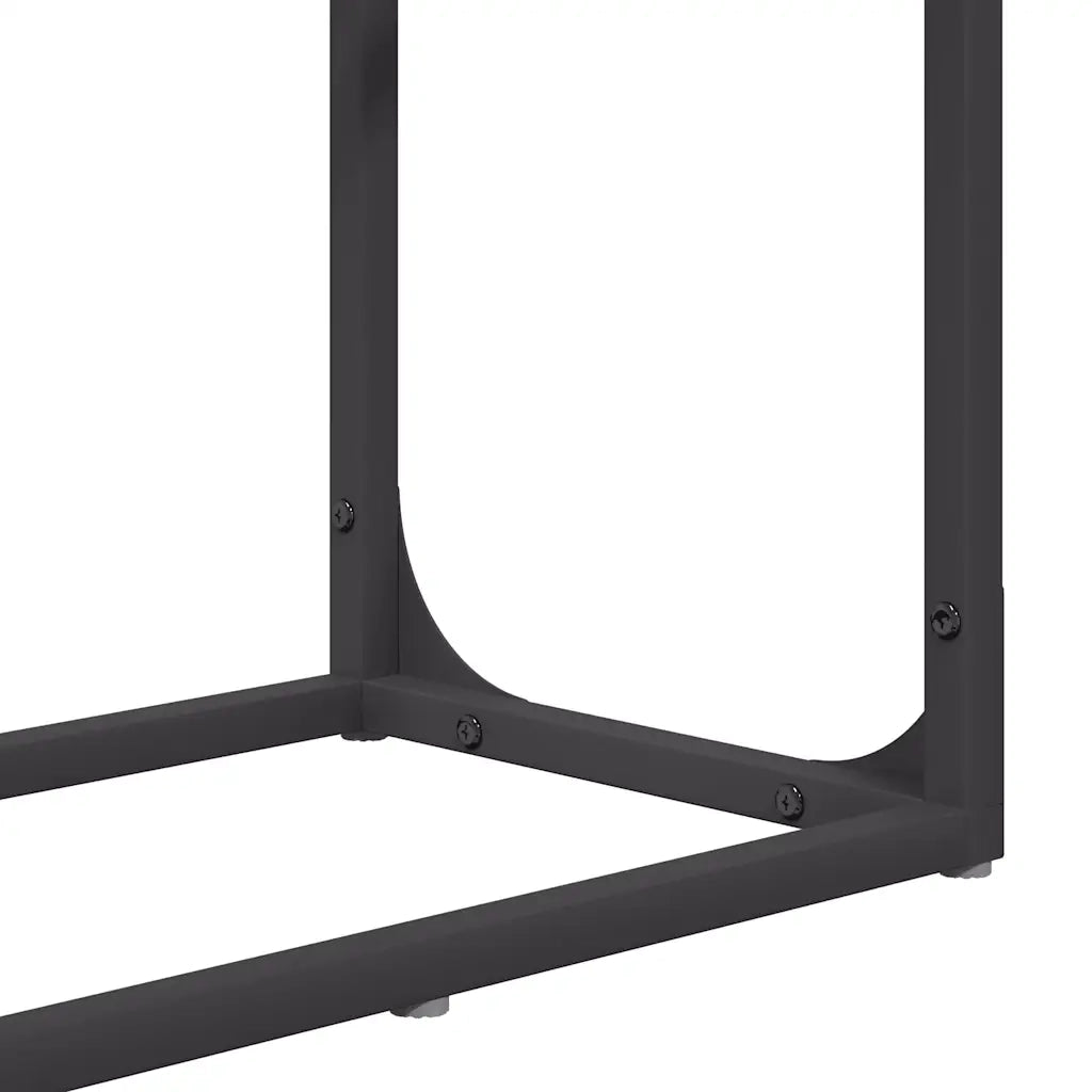 Rastrelliera per Legna da Ardere Nera 60x25x100 cm 864327