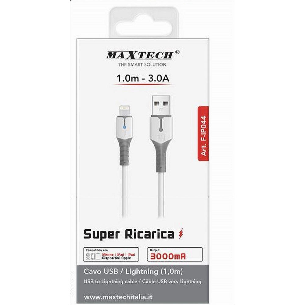 Trade Shop - Cavo Per Dati Super Ricarica Usb Lightning 3a 1 Mt Per Iphone Ipad Ipod F-ip044 -
