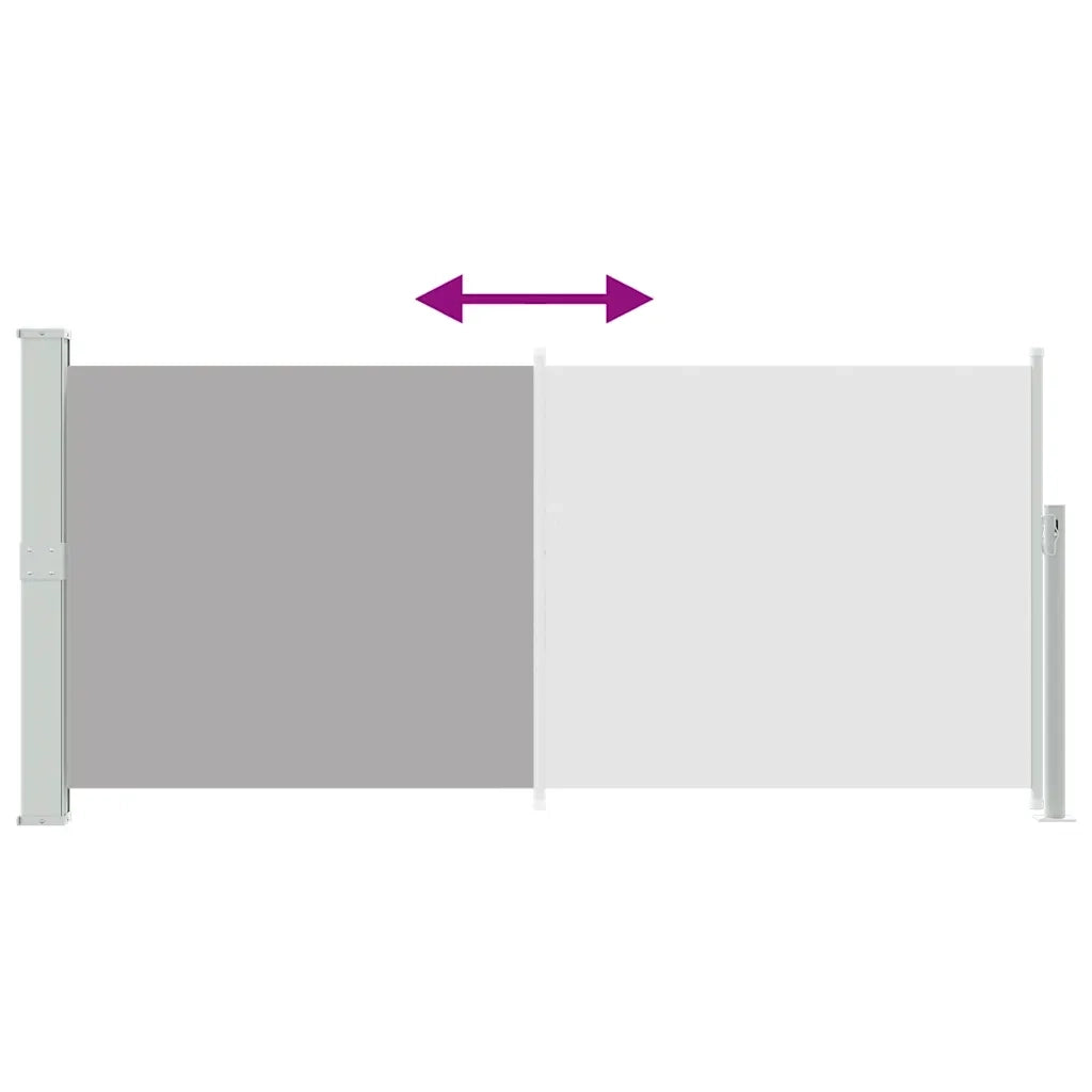 Tenda da Sole Laterale Retrattile 140 x 314 cm Grigia 45357