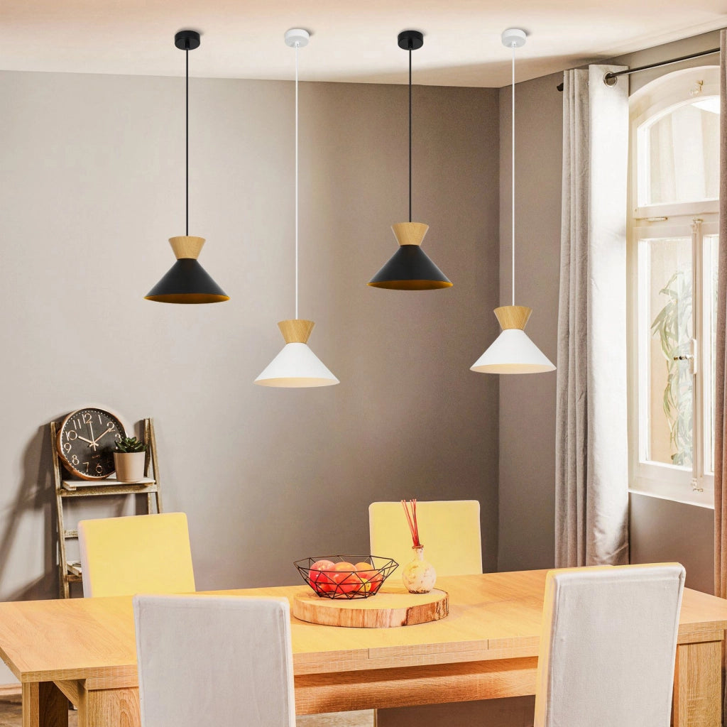 Lampada a sospensione ZMH per sala da pranzo 2 luci a sospensione bianche a 1 fiamma ?25 cm corridoio retr¨°