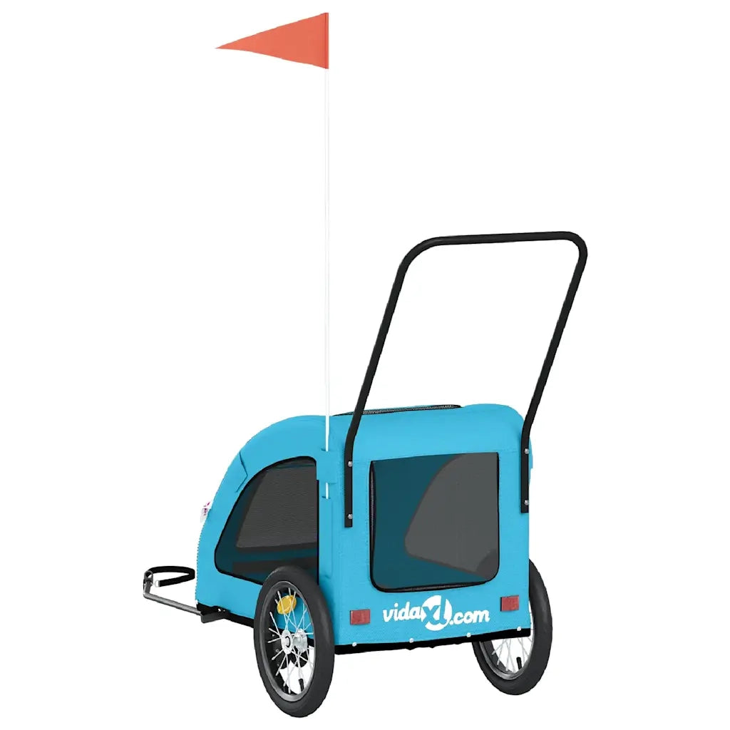 Rimorchio da Bici per Animali Blu Oxford e Ferro CFW8833976