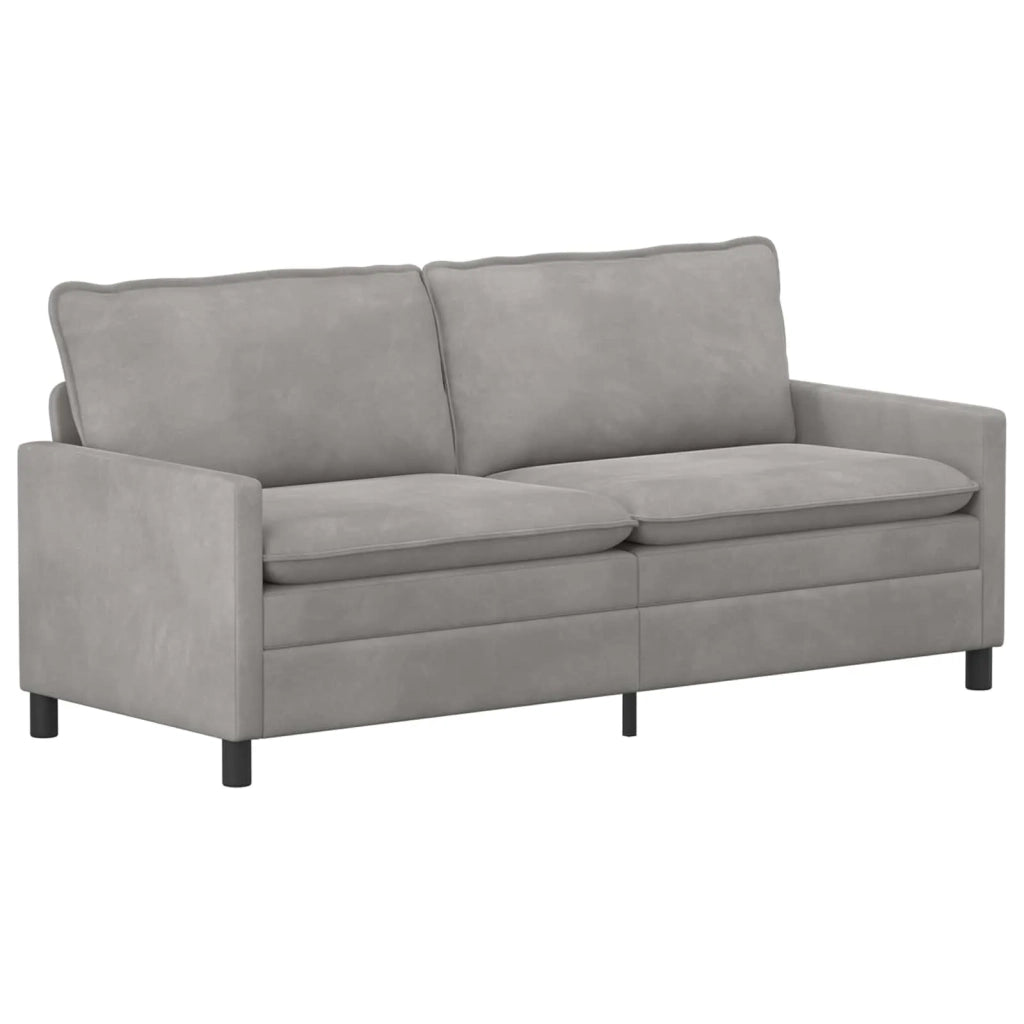 Set di divani 2 pcs Grigio Chiaro Velluto