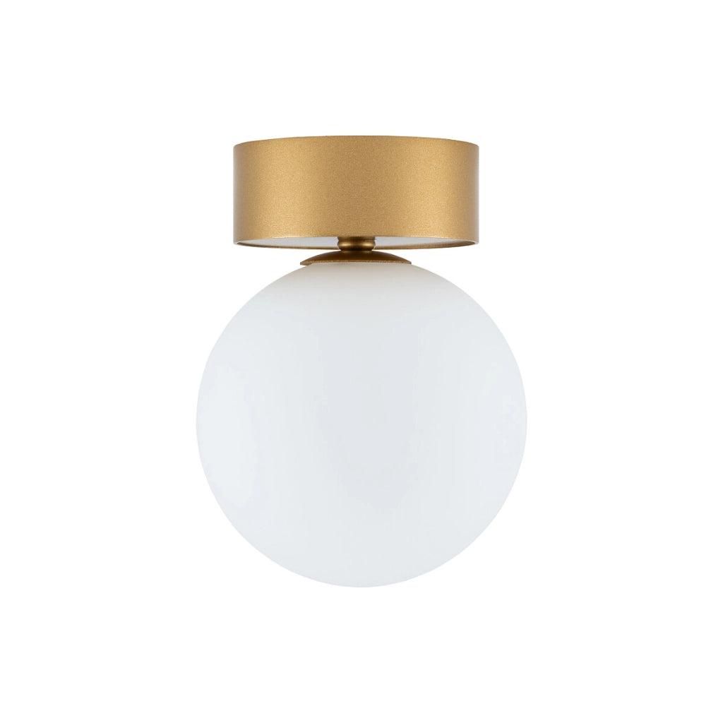 Plafoniera sfera vetro bianco oro Kier S Nowodvorski
