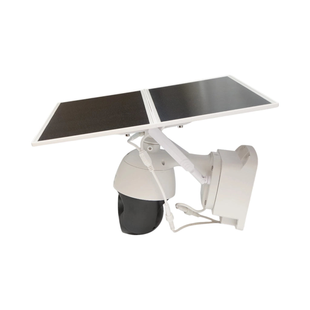 Telecamera di sorveglianza 2 MP 1080P, 4G, WIFI 2.4 GHz, pannello solare da 4.3W, batteria 21700, controllo PTZ a 360°, rilevamento umano PIR, visione notturna intelligente IR e applicazione Ubox