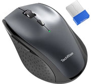 Maus wireless 2.4G, mouse computazionale ergonomico wireless 4800 DPI ottico, 30 mesi di batteria, 6 pulsanti mouse wireless con funzione di sospensione