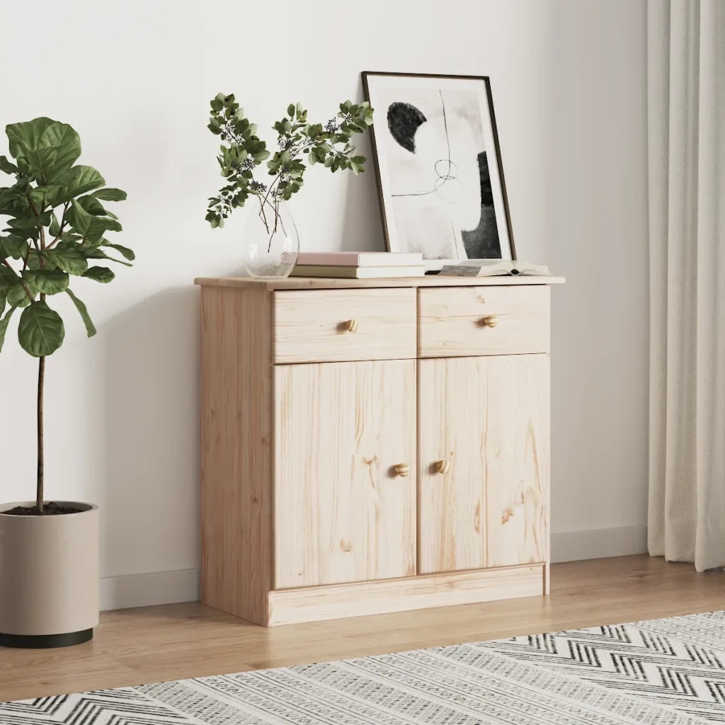 Credenza | Madia | Buffet da pranzo | Armadio da pranzo ALTA 77x35x73 cm in Legno Massello di Pino
