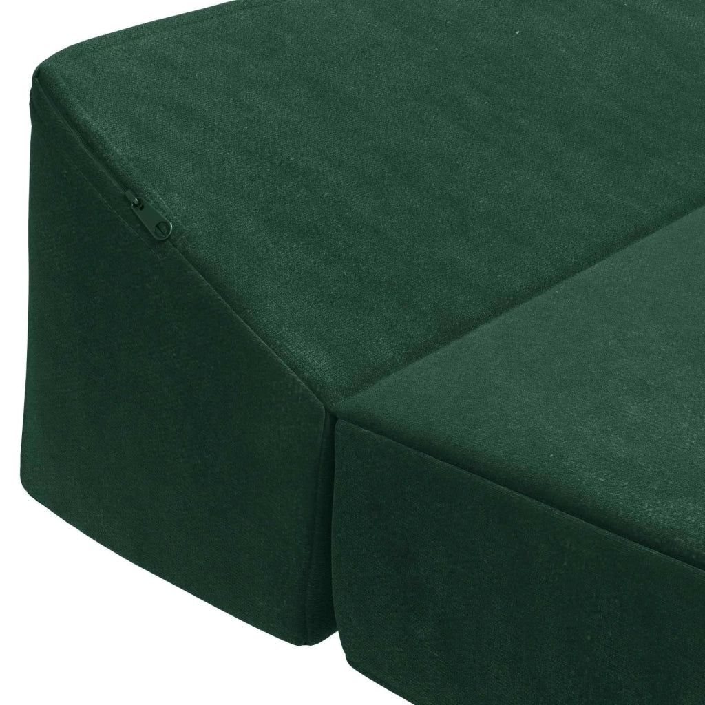 Divano Letto Pieghevole Verde Scuro 120 x 60 x 49 cm Tessuto 900043