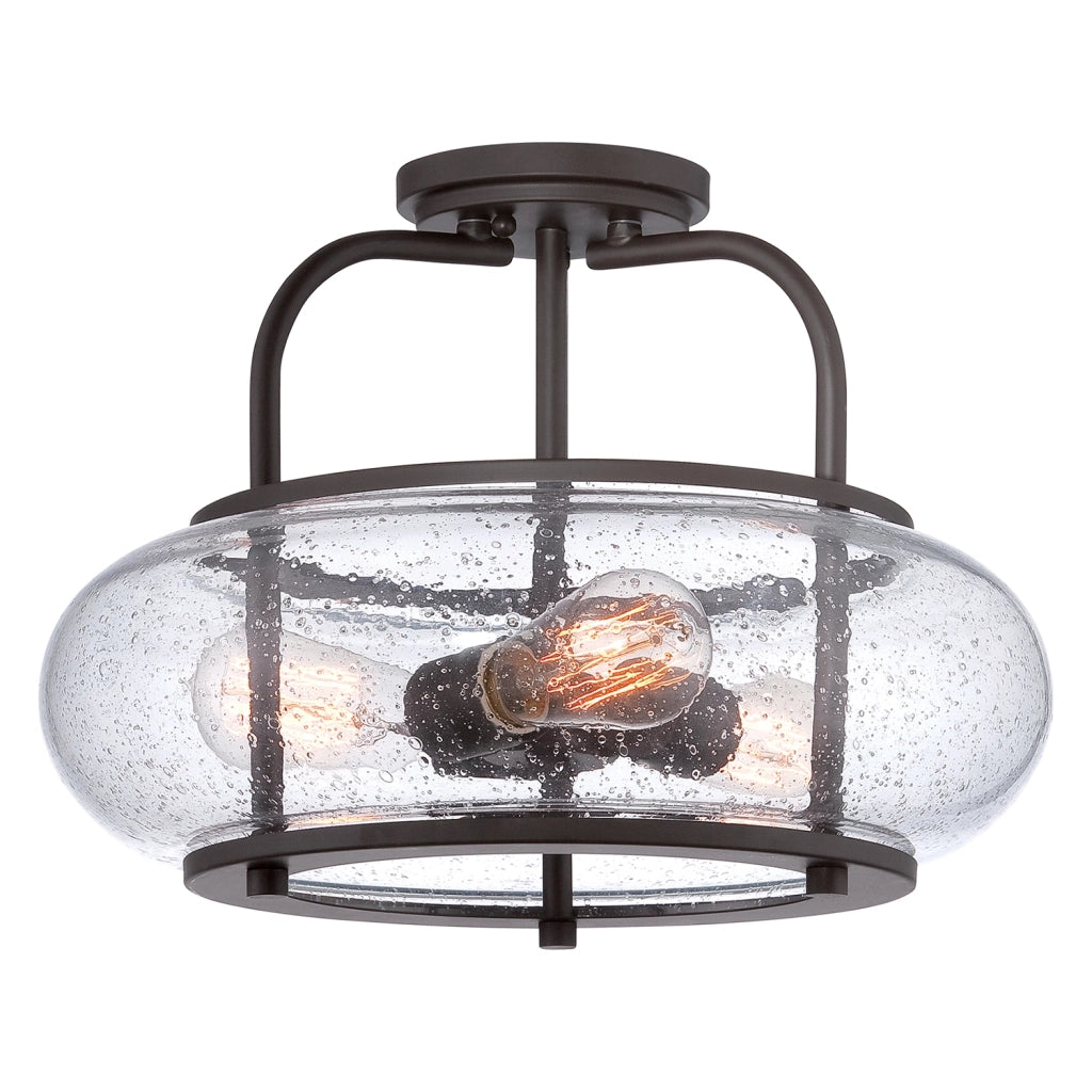 Lampada a Soffitto Industrial Nordico Trilogy Metallo Bronzo Antico 3 Luci E27