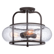 Lampada a Soffitto Industrial Nordico Trilogy Metallo Bronzo Antico 3 Luci E27