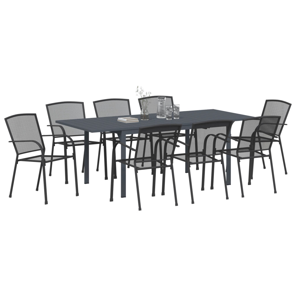 Set Mobili Corridoio  9 Pezzi Acciaio Antracite