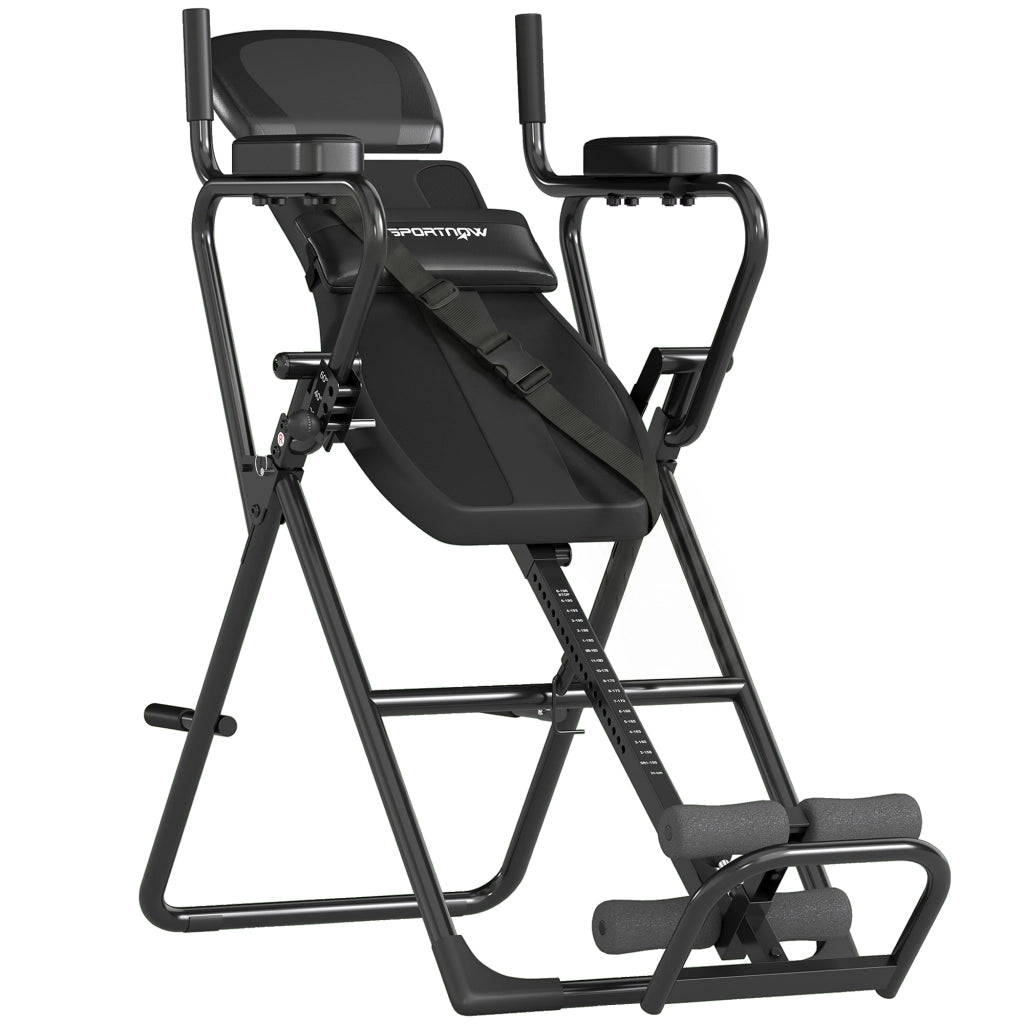 Tavolo Inversione 161x69x146 cm con Barre Flessioni Trazioni Tavolo di Inversione in Acciaio Q195 Nero