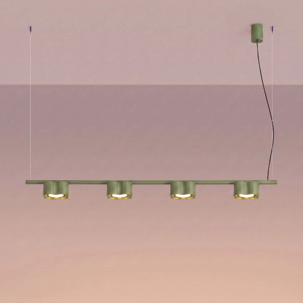 Lampadario OVIO 4 verde salvia Gx53