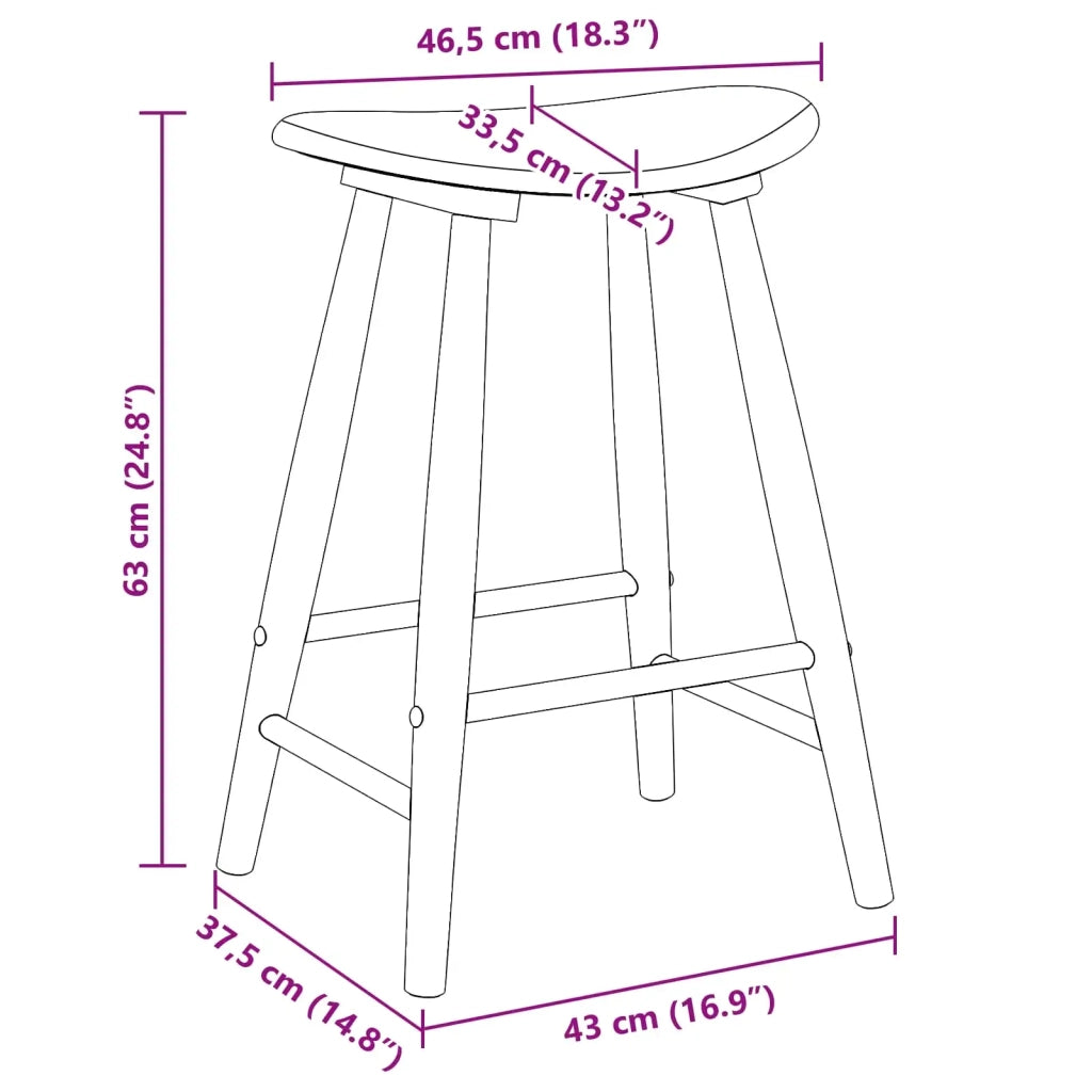 Sedie da pranzo 2 pcs Bianco 46 x 37 x 63 cm 42020460