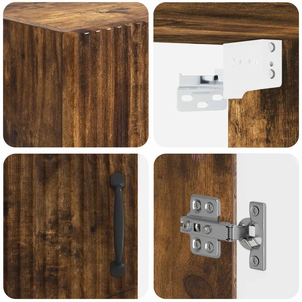 Armadio da bagno a muro HOORN Rovere Fumo 30 x 31 x 59 cm 897250