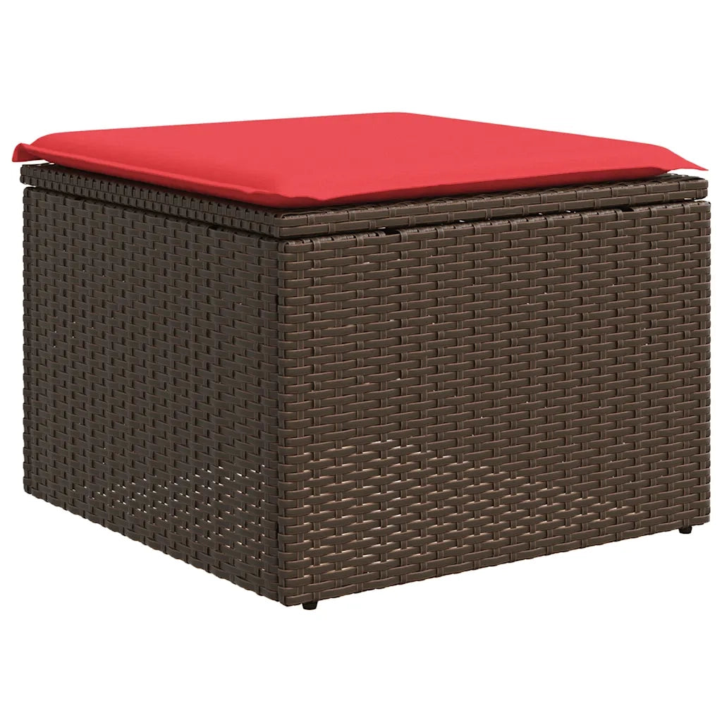Salotto da Giardino-Set Divani da Giardino 6 pz con Cuscini Marrone in Polyrattan 171379