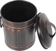Accessorio per camino e barbecue con coperchio e maniglia - Metallo - 18,2 x 15,2 cm