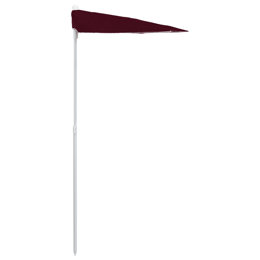 Ombrellone Semicircolare da Giardino-Ombrello da balcone con Palo 180x90 cm Bord¨°
