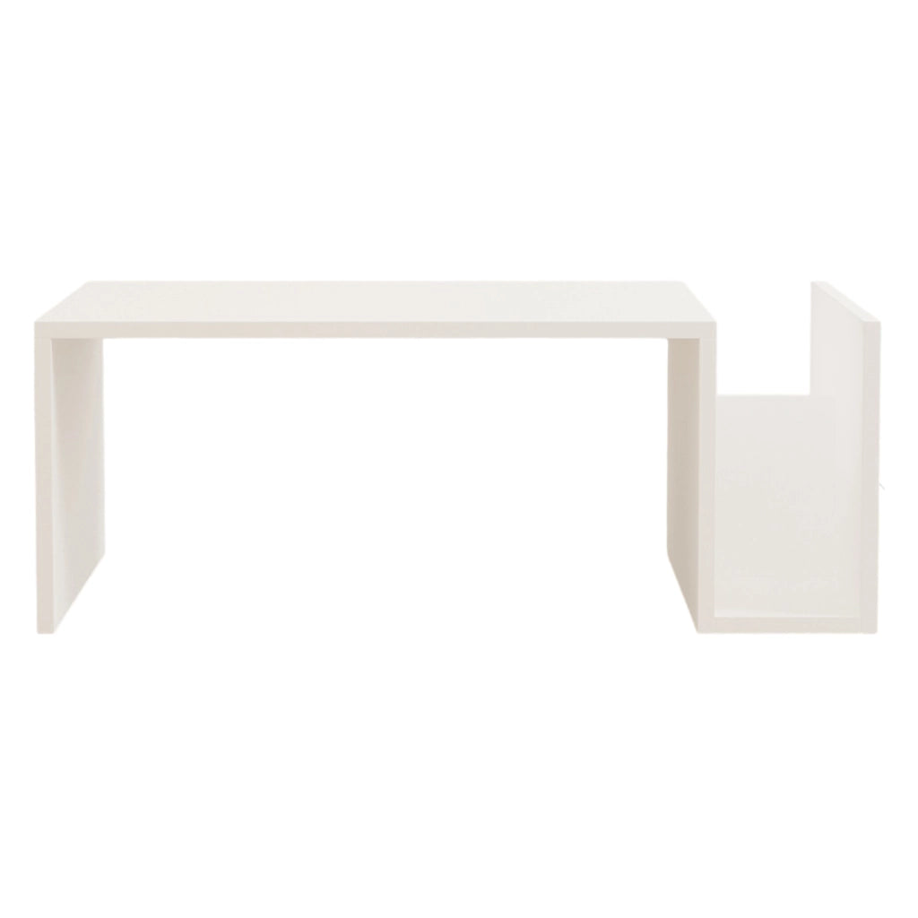 Rometta, Tavolino da Salotto un Vano, 87x50x32h cm Bianco
