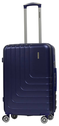 Trolley Valigia Media Rigida in ABS 4 Ruote TSA Ravizzoni Titanio Blu