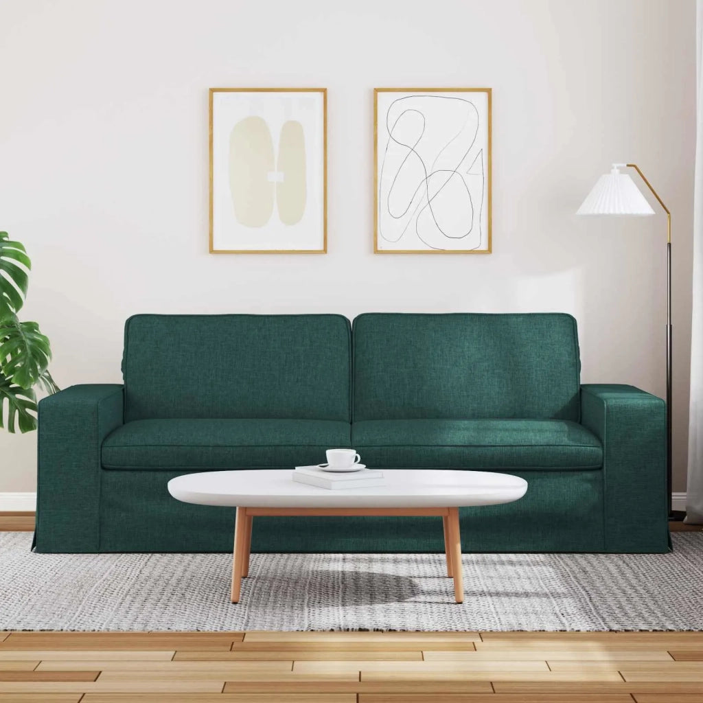 Divano Verde Scuro 222 x 80 x 82 cm Tessuto 42024400