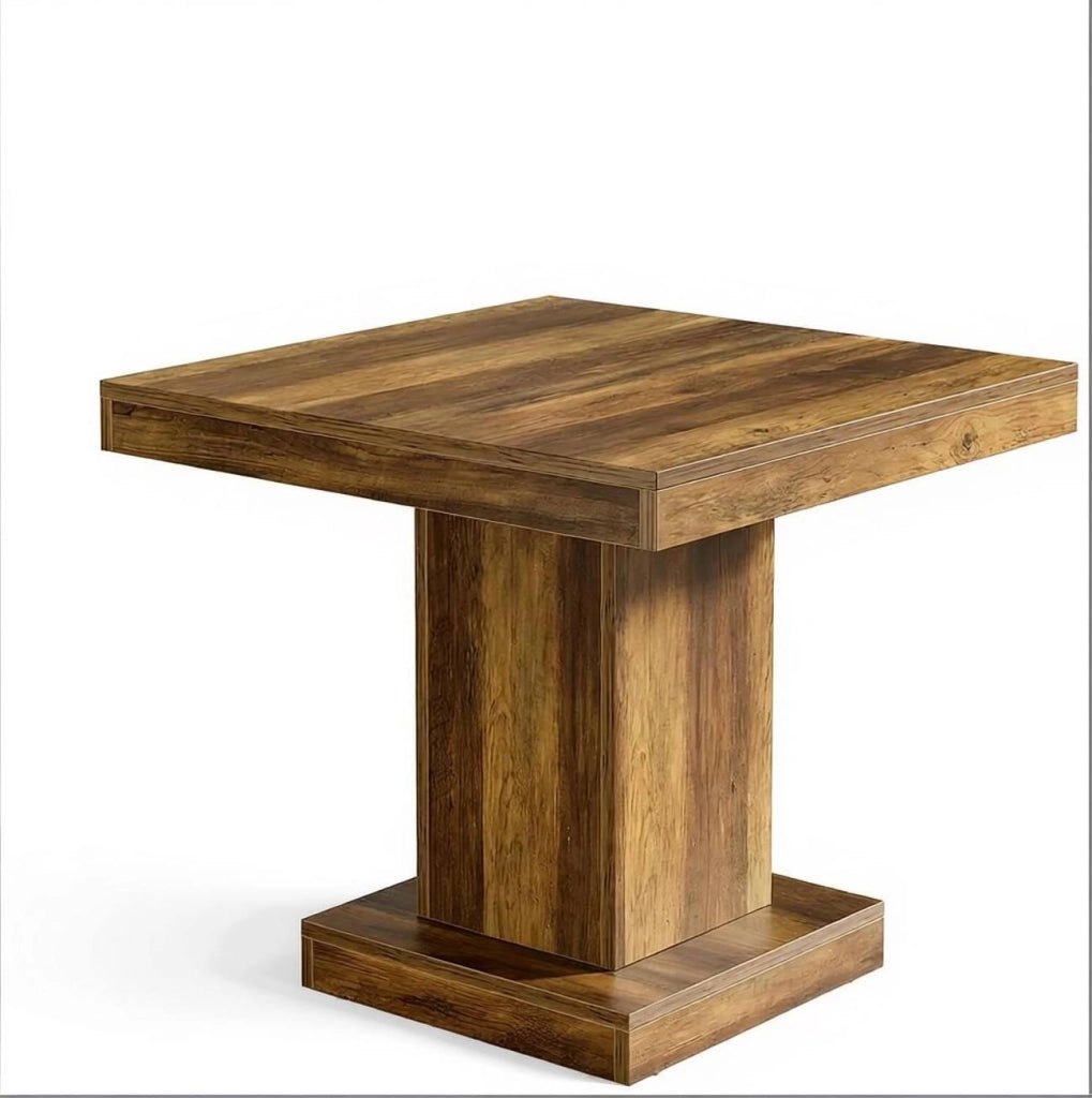 Tavolo da Pranzo Quadrato in MDF con Design Compatto e Stile Country