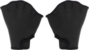 Manubri per nuoto, addestramento impermeabilità, immersione fitness, pinne da nuoto, pedali, attrezzatura da nuoto per uomo e donna, iniziali - nero - M