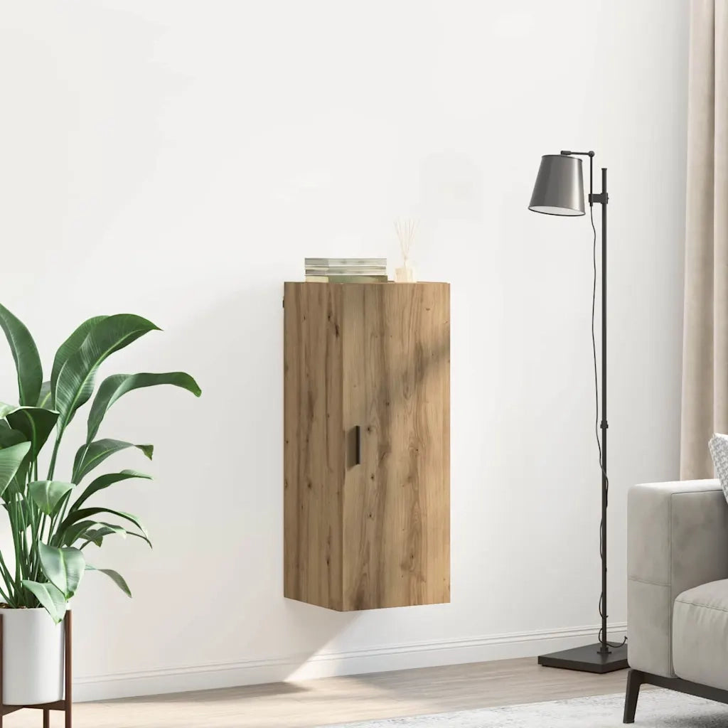Pensile | Mobile a Parete Rovere artigianale 34,5 x 34 x 90 cm Legno multistrato