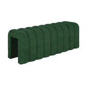 Panca, fine letto contemporaneo tessuto, verde scuro