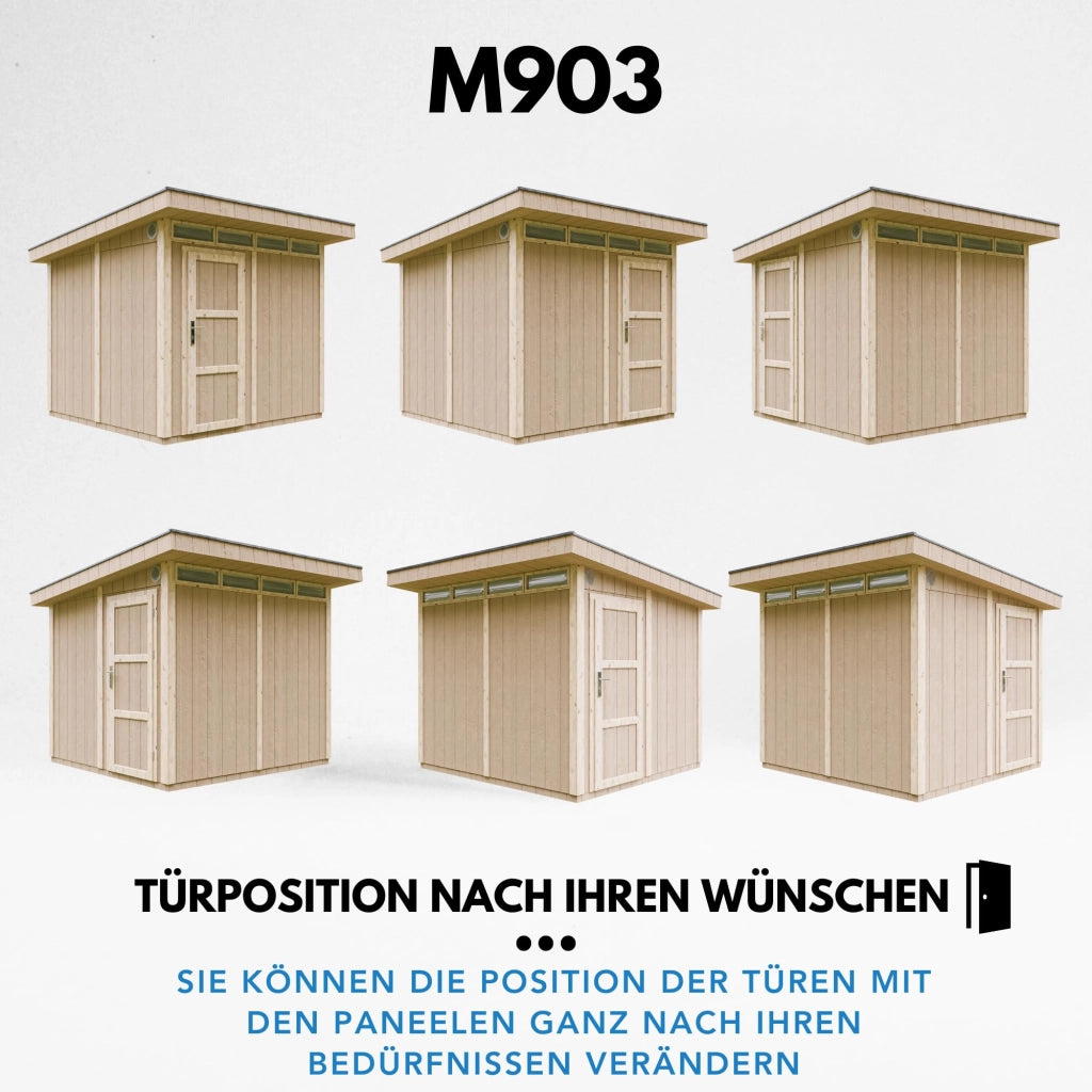 Casetta da Giardino di QUALIT? PREMIUM 5,9m?²-L279xW293cm - TIMBELA M903-TERRA BROWN