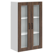 Pensile da cucina | Mobile in vetro da parete PORTO Rovere Marrone 60 x 31 x 100 cm