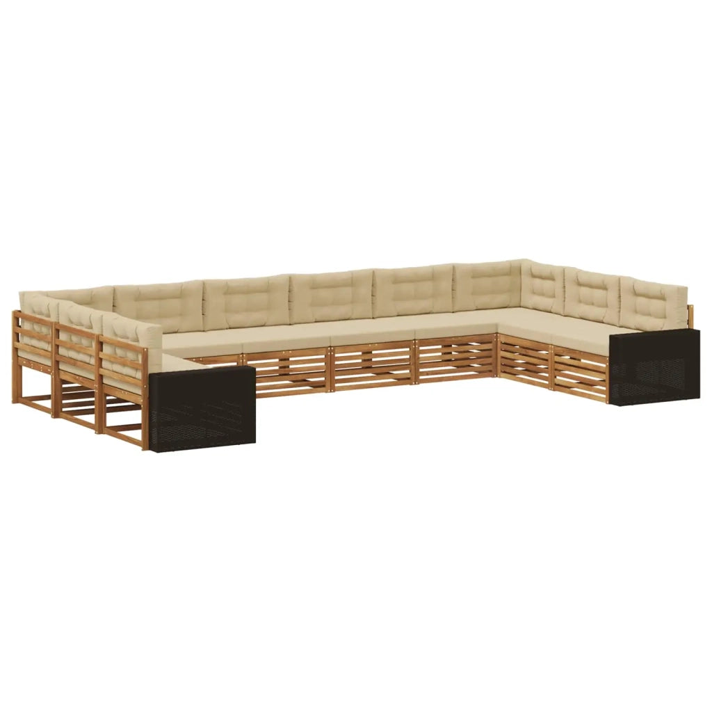 Set divani 10 pz Legno di Acacia Massello 3383906