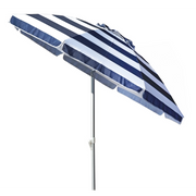 Set Di 10 Ombrelloni Portovenere Alu 200/8 Rigato Bianco/Blu Moia