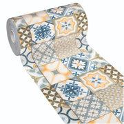 Tappeto Cucina Antimacchia 51x360 cm Stampa HD Alta Definizione Passatoia Gomma Moderna Maioliche