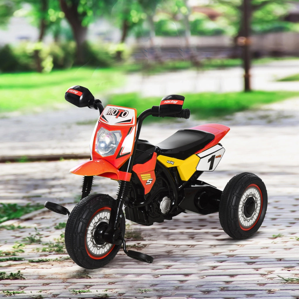 Triciclo Moto Cross per Bambini con Effetti Sonori e Luci ¨C Minimal ¨C Rosso