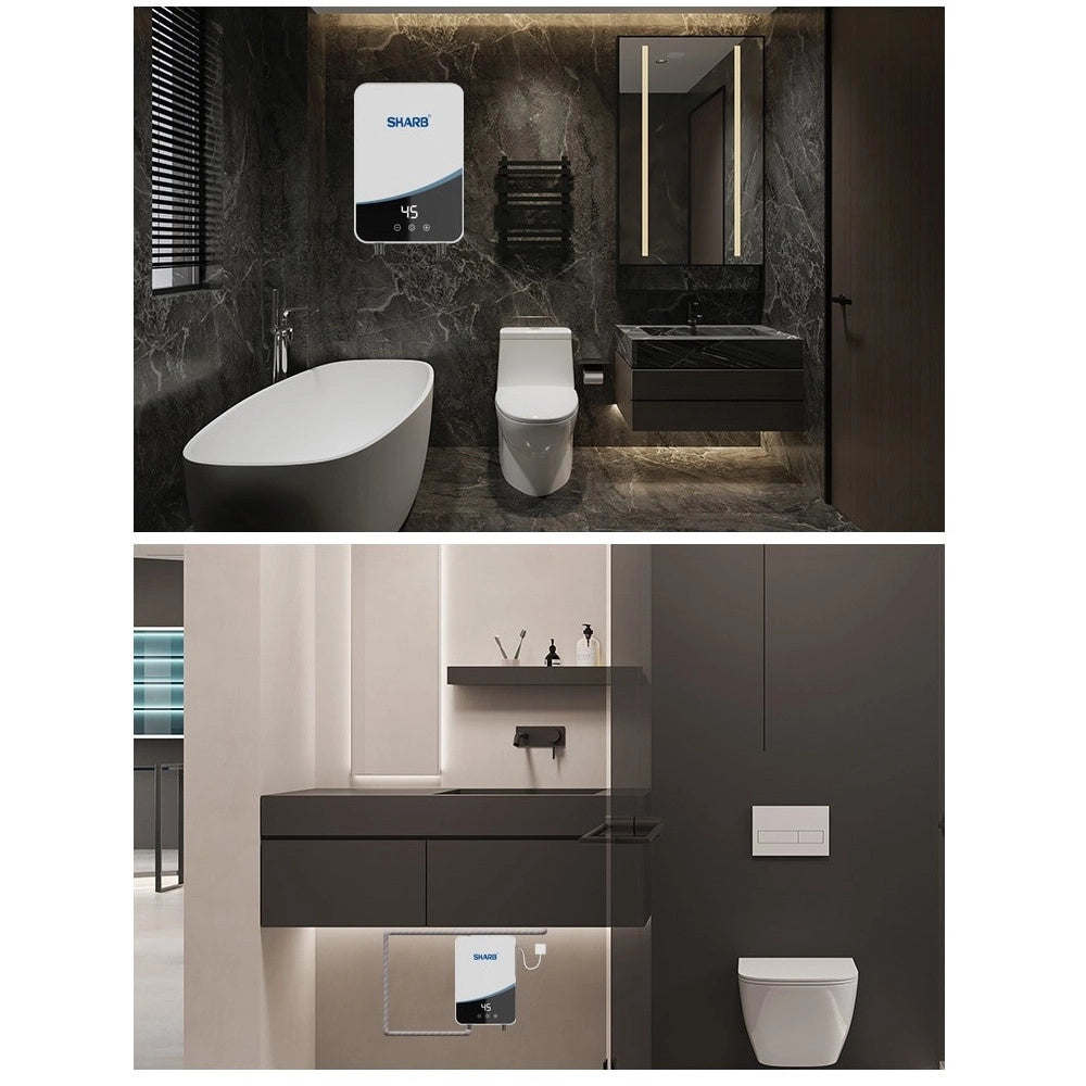 Trade Shop - Scaldabagno Boiler Elettrico Caldaia Acqua Calda Istantanea Con Dispaly Touch -