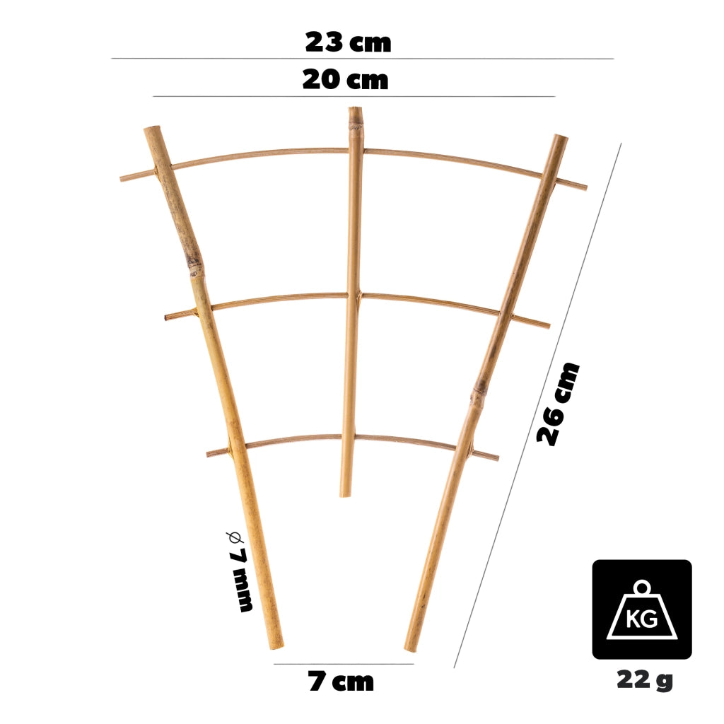 Scala portapiante in bambù KADAX, supporto per fiori, 26 cm, robusta, per pergola.