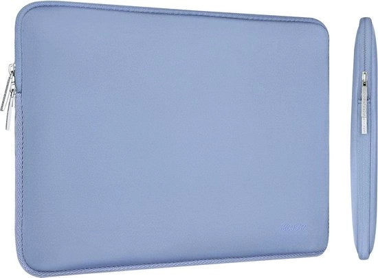 Borsa Portatile per Laptop 13 Pollici, con Piccola Tasca, Grigio (Blu)