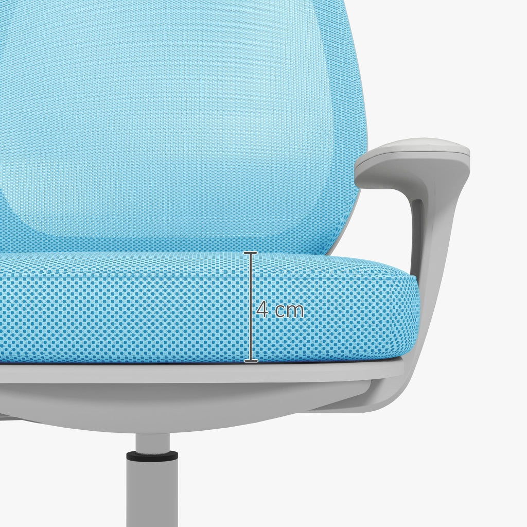 Sedia da Ufficio Ergonomica Reclinabile ¨C Xylo ¨C Azzurra 55x48x82.5-94.5 cm