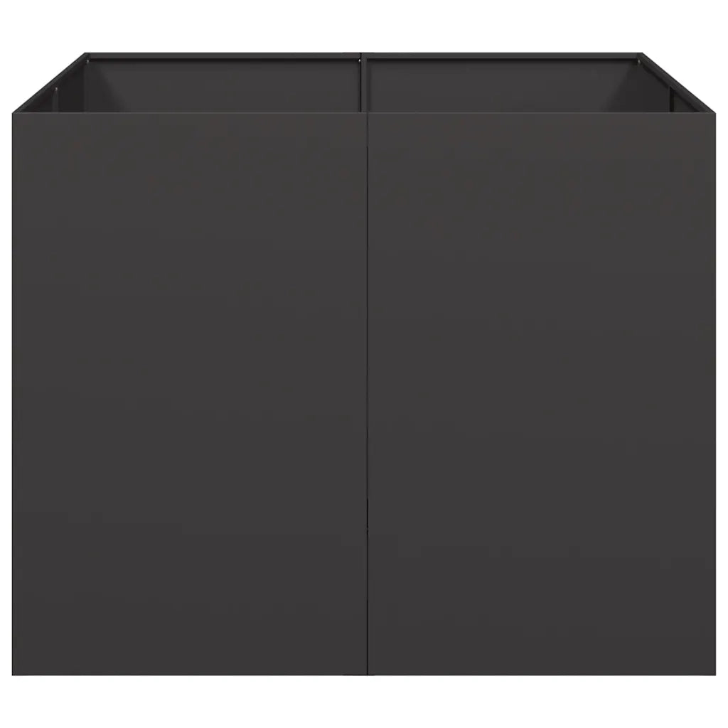 Fioriera Nera 100x100x80 cm in Acciaio 860822