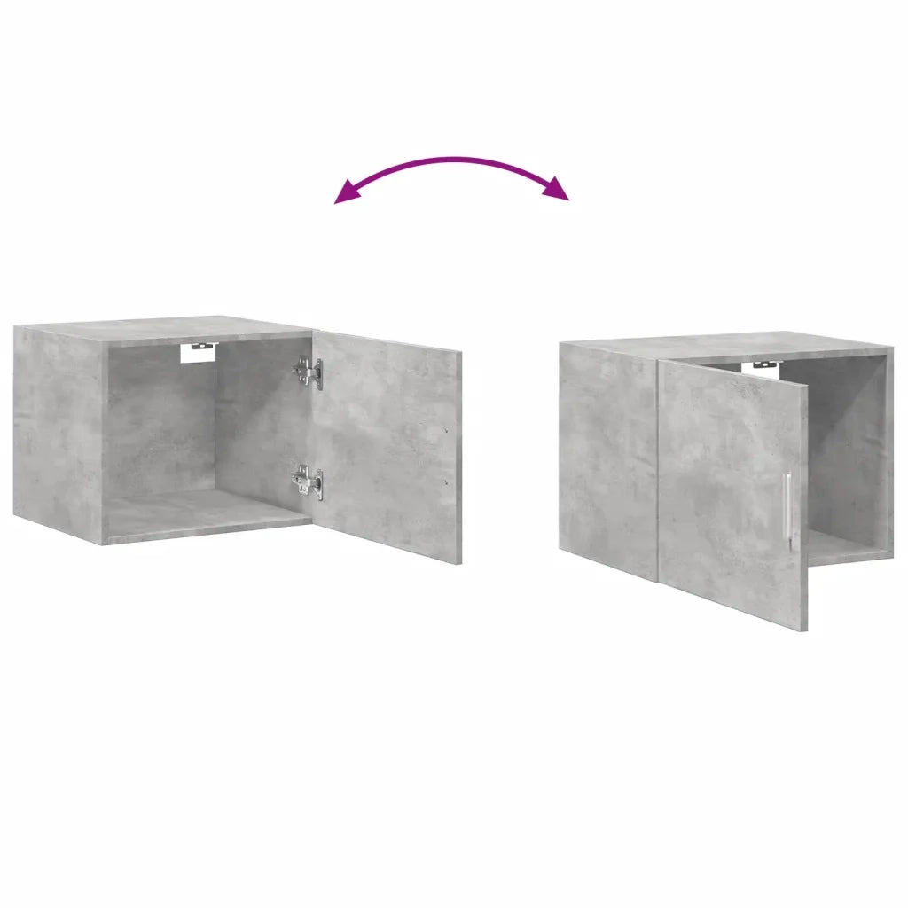 Mobile contenitore a parete pratico e salvaspazio design flessibile 50 x 42,5 x 40 cm legno grigio cemento 02_0049495