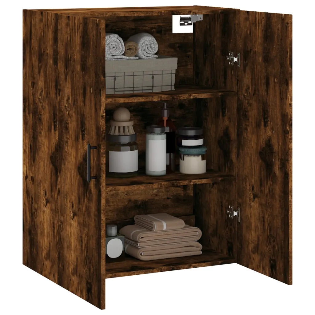 vidaXL Mobile a Parete Rovere Fumo 69,5x34x90 cm