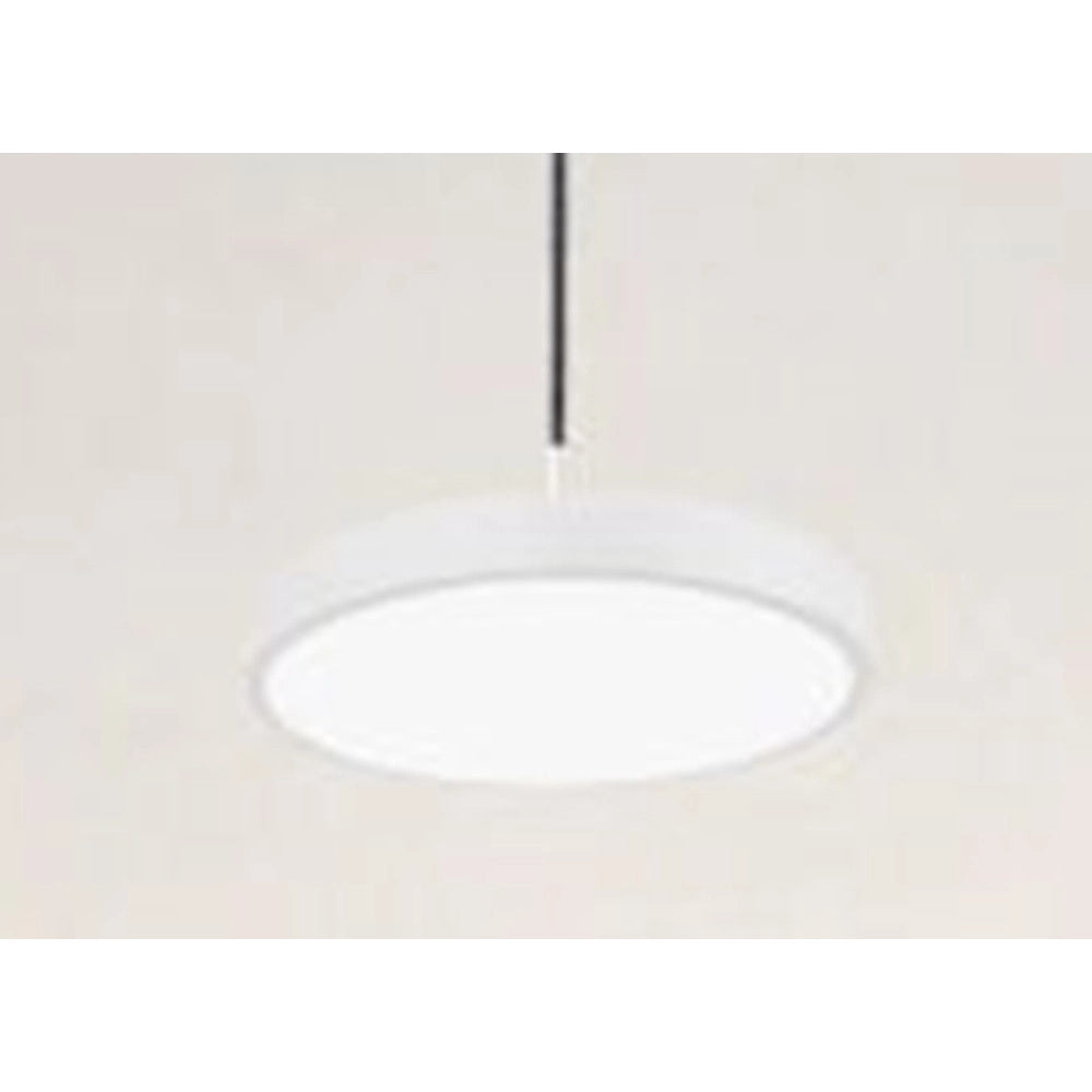 Trade Shop - Lampadario A Sospensione Led 40w Bianco Cerchio Tondo Moderno Minimal Luce 6500k 32880 -