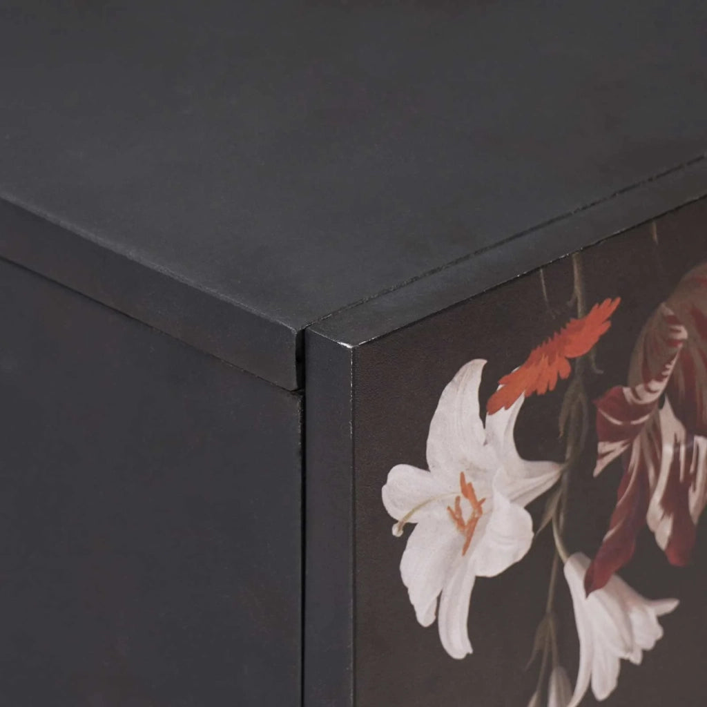 Comodino-Tavolino da notte Multicolore 50 x 33 x 60 cm Legno di mango massello 383057