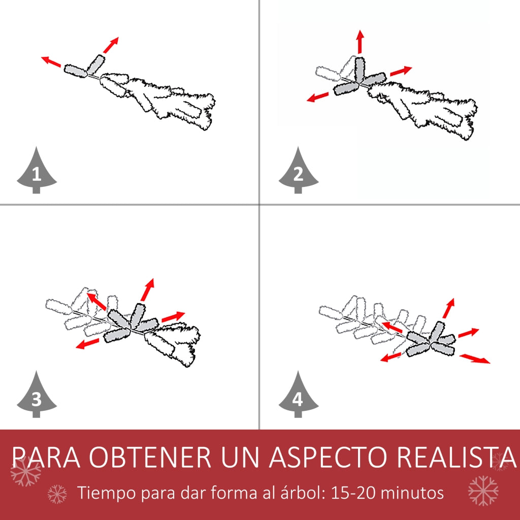 Albero di Natale Artificiale 120 cm ¨C zephmum ¨C Verde con 266 Ramas 27 Pi?as 27 Bayas