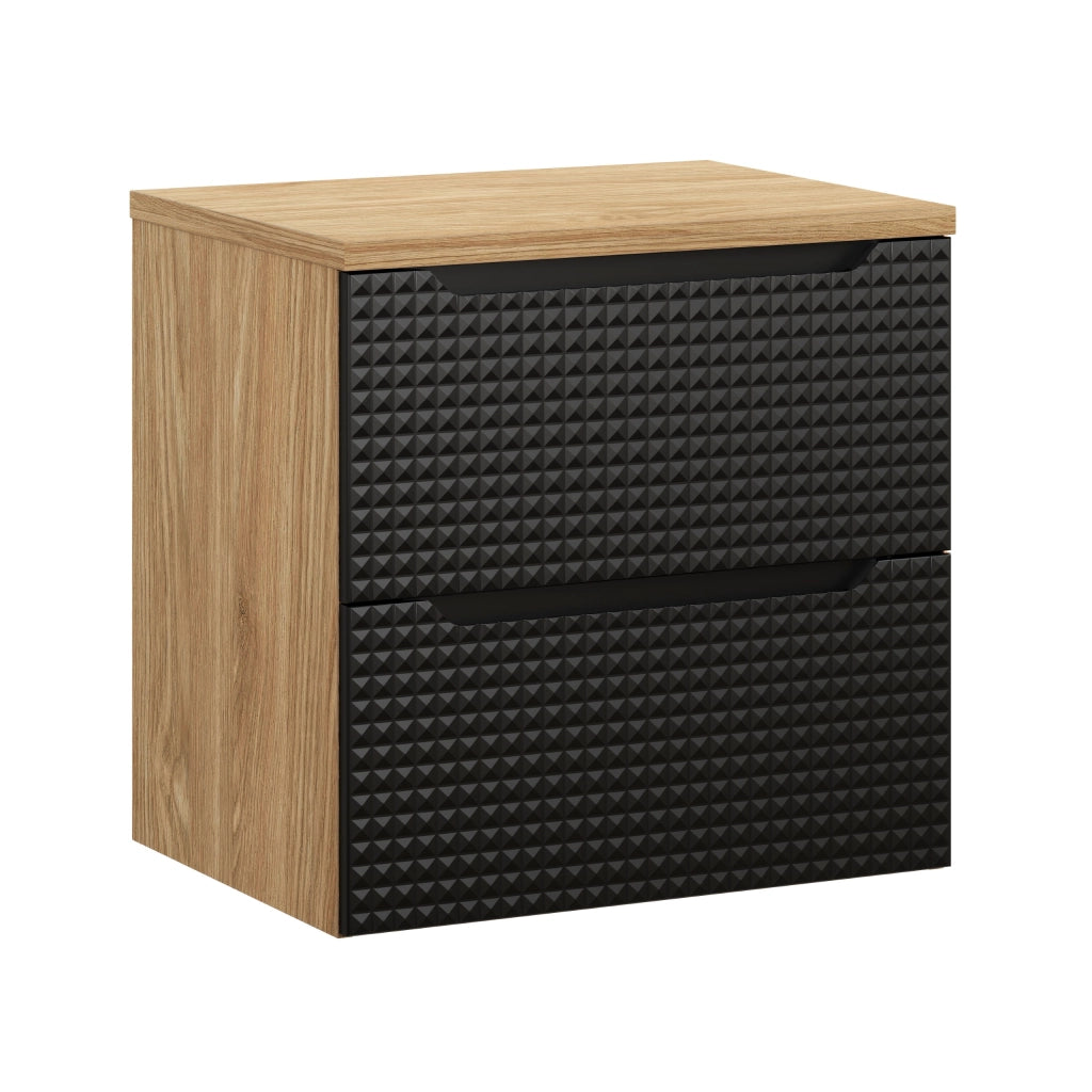 Set mobili bagno 60 cm con piano Luxor Black 60 x 1401 x 46 cm