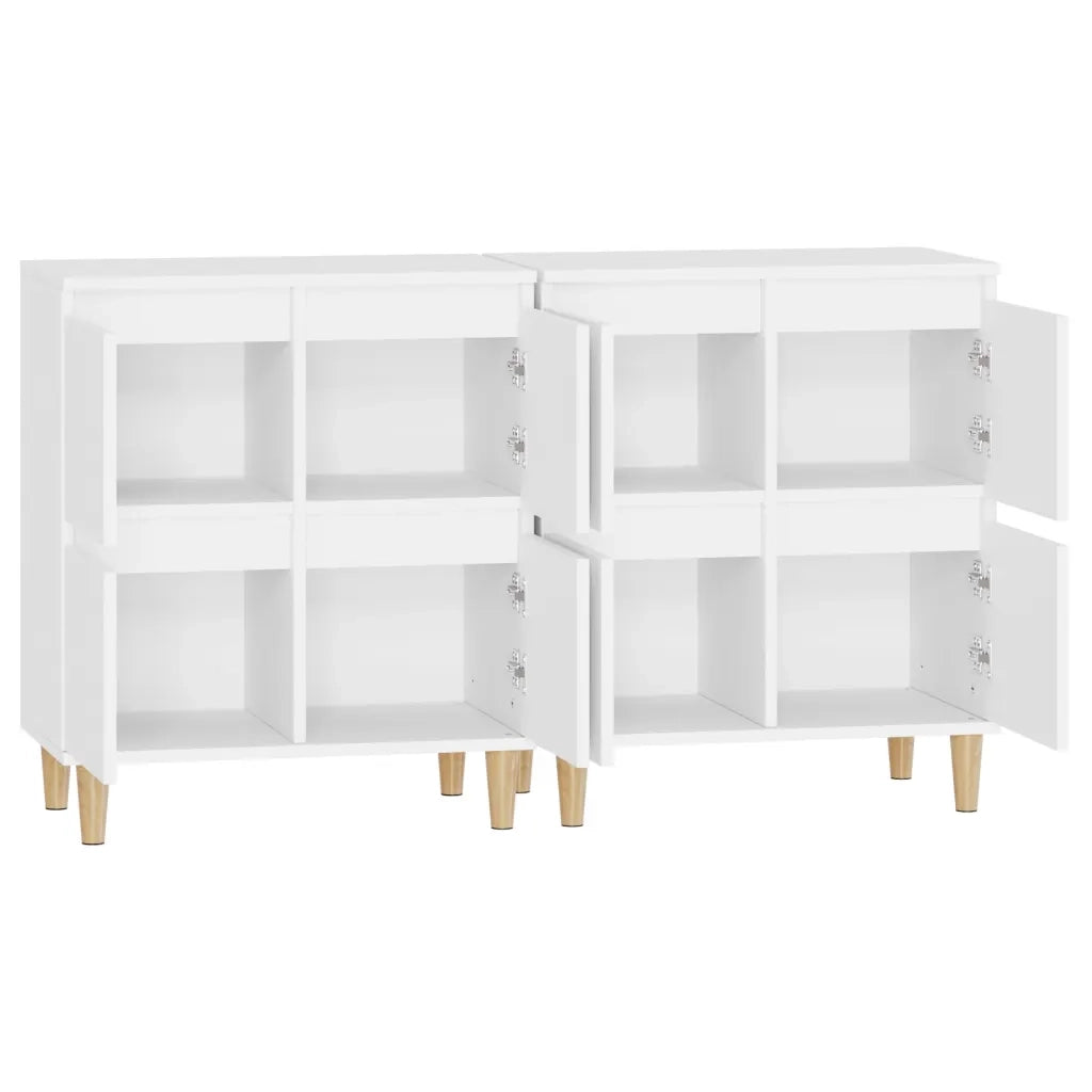 Credenze 2pz Bianche 60x35x70 cm in Legno Multistrato 3185751