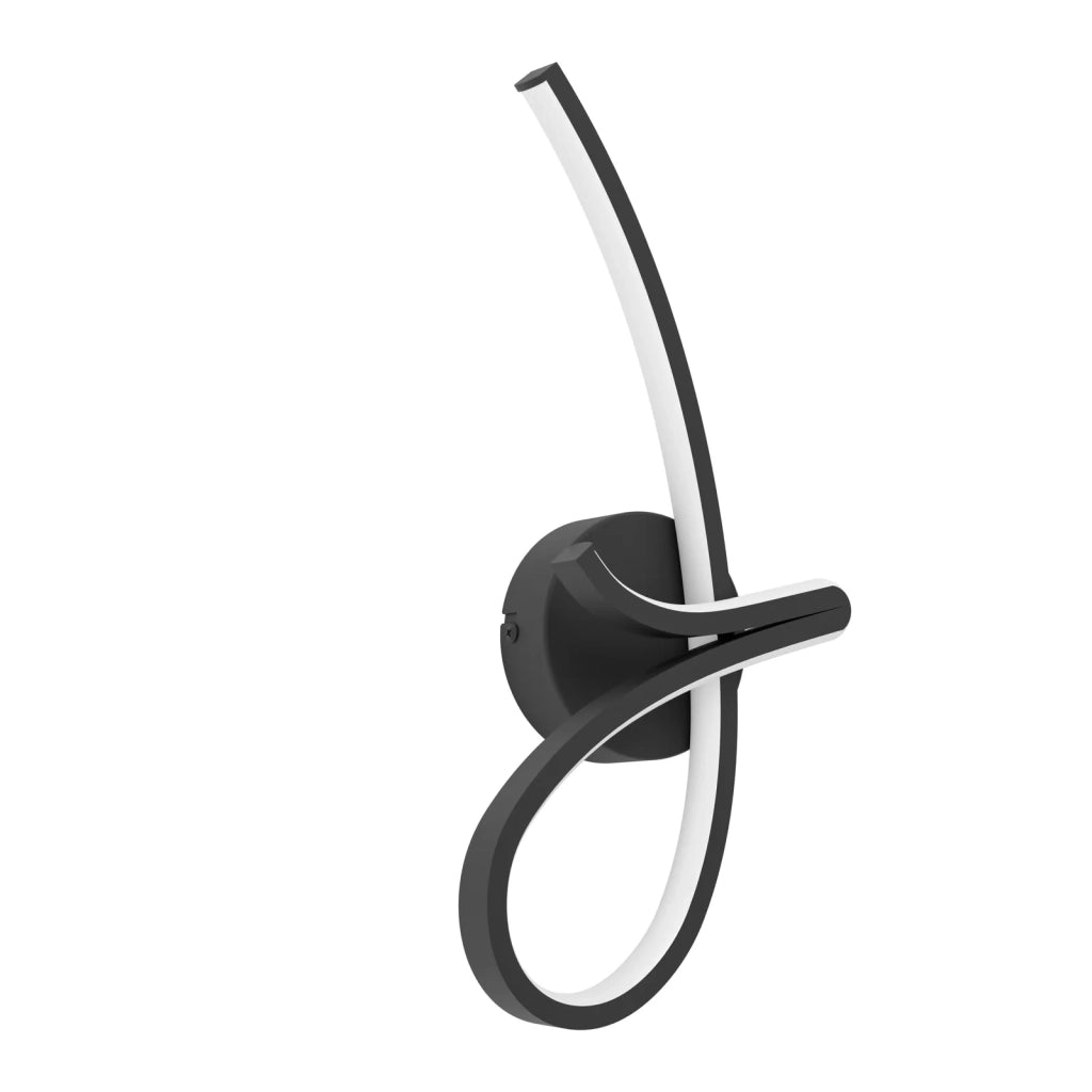 Applique Moderna Cardoncito Acciaio Nero Plastiche Bianche Led 12W 1400Lm Ip20
