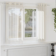vidaXL Tende in Voile con Occhielli 2 pz Crema 140x175 cm