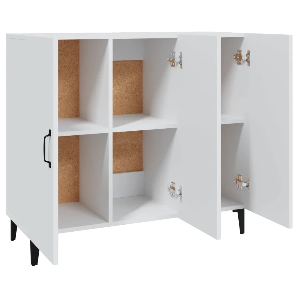 Credenza Bianca 90x34x80 cm in Legno Multistrato 812501